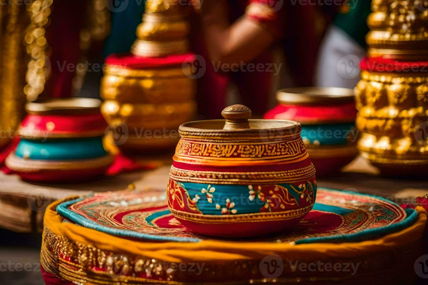 indiano Casamento cerimônia dentro Kerala. gerado por IA foto
