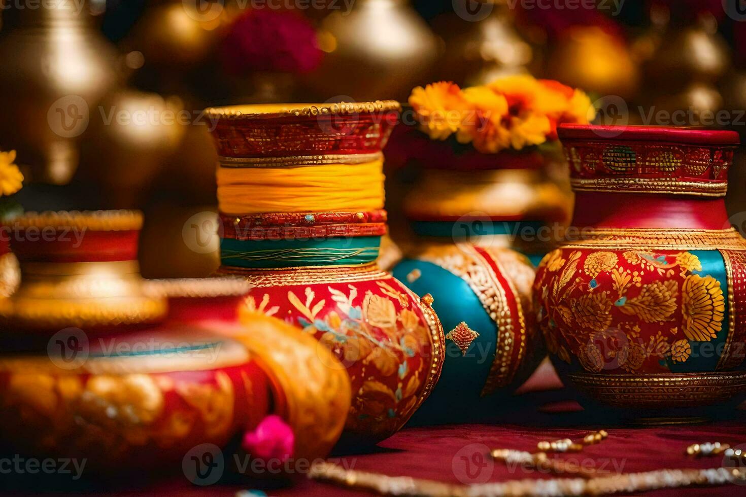 indiano Casamento decoração Ideias. gerado por IA foto