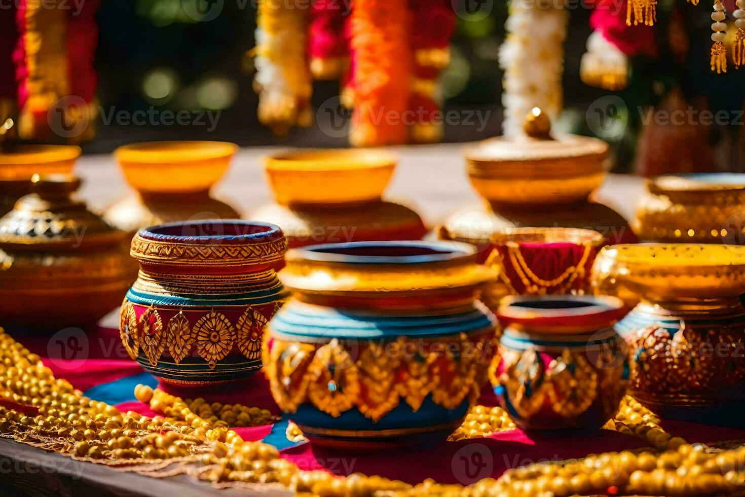 indiano Casamento decoração Ideias. gerado por IA foto