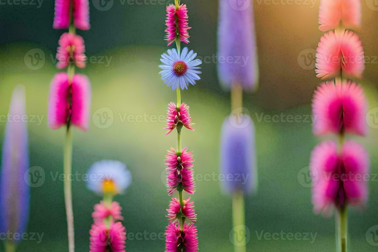 foto papel de parede a céu, flores, a sol, a flores, a sol, a flores,. gerado por IA