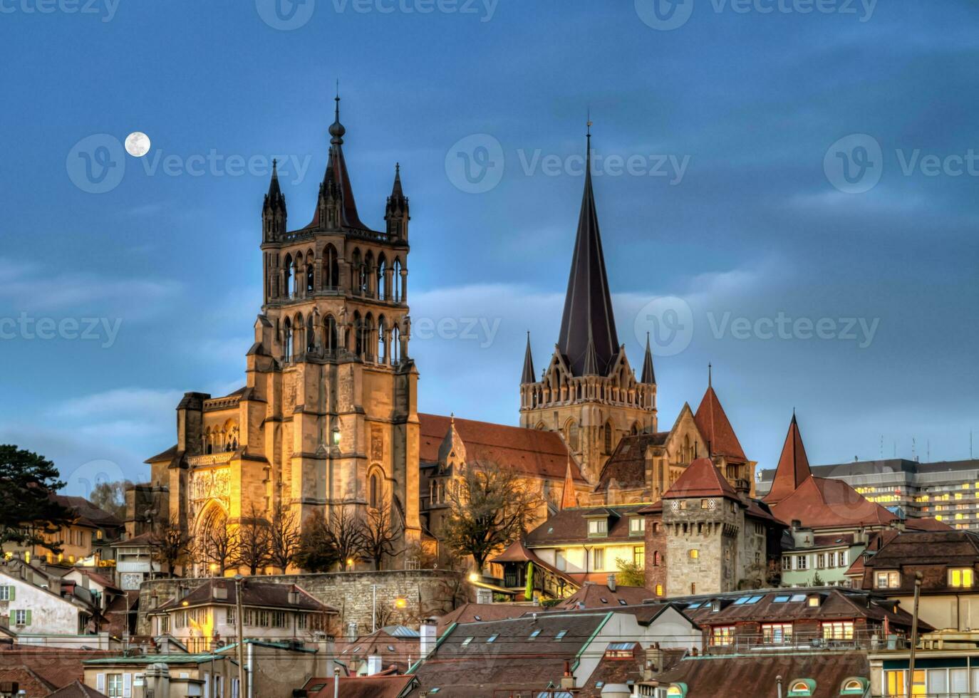 catedral notre dame do Lausanne, Suíça, hdr foto