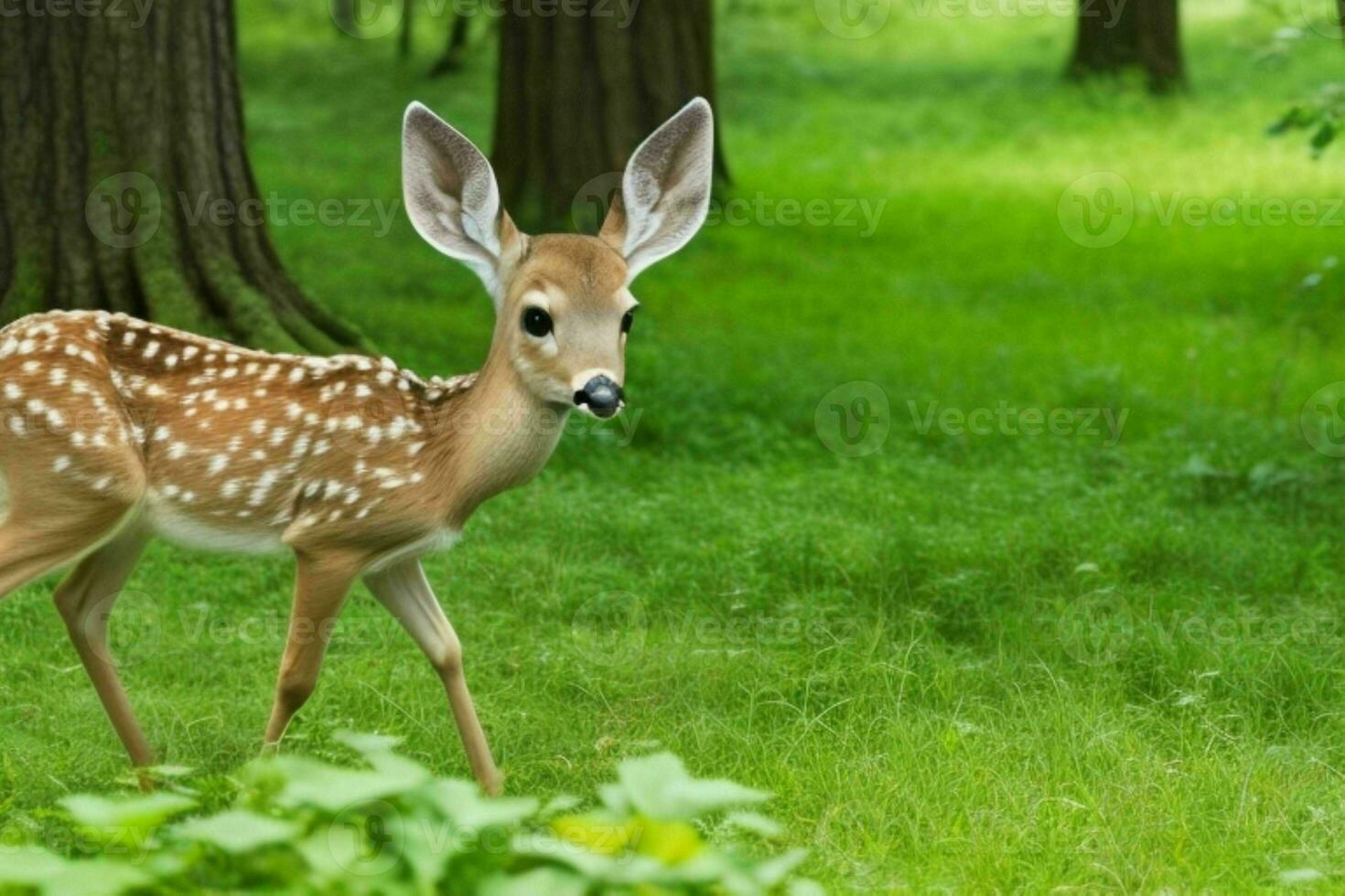 veado dentro floresta. ai generativo pró foto