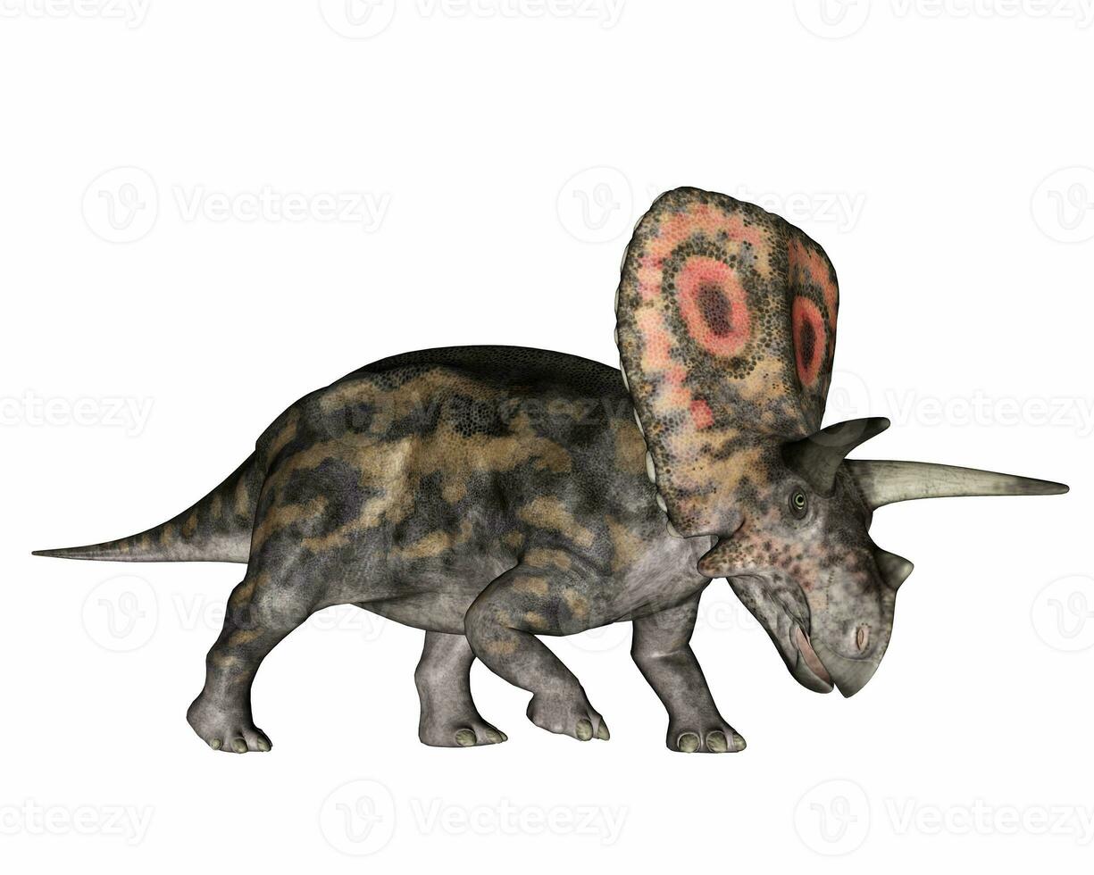 torossauro dinossauro caminhando e atacante ou defendendo - 3d render foto