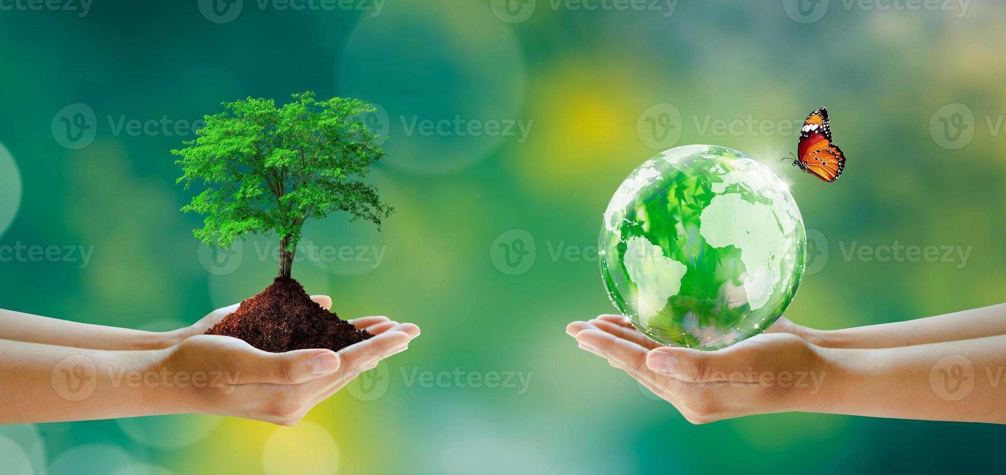 salvar planeta limpo, salvar mundo e meio ambiente, ecologia. foto