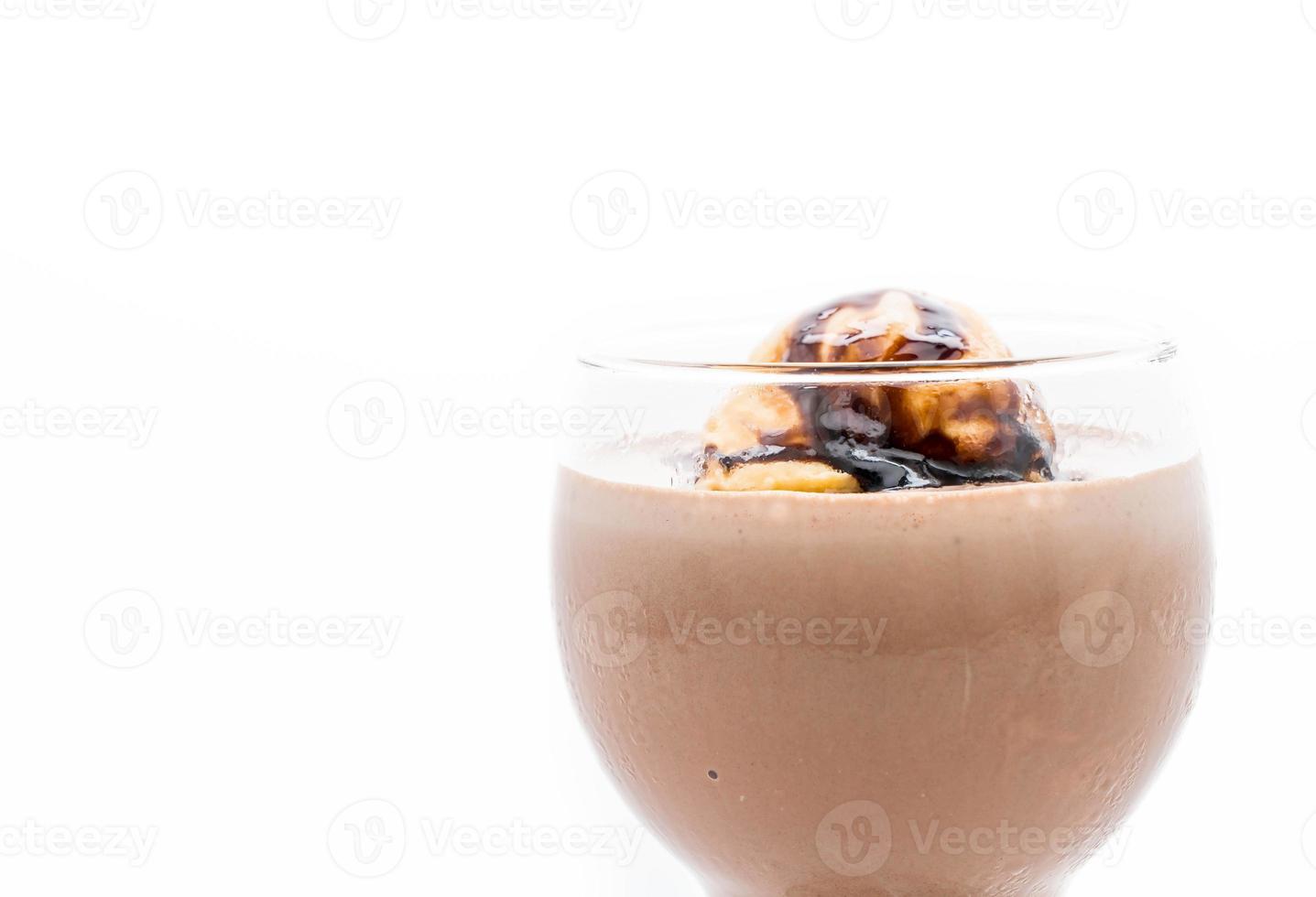 frapê de chocolate com sorvete de baunilha por cima foto