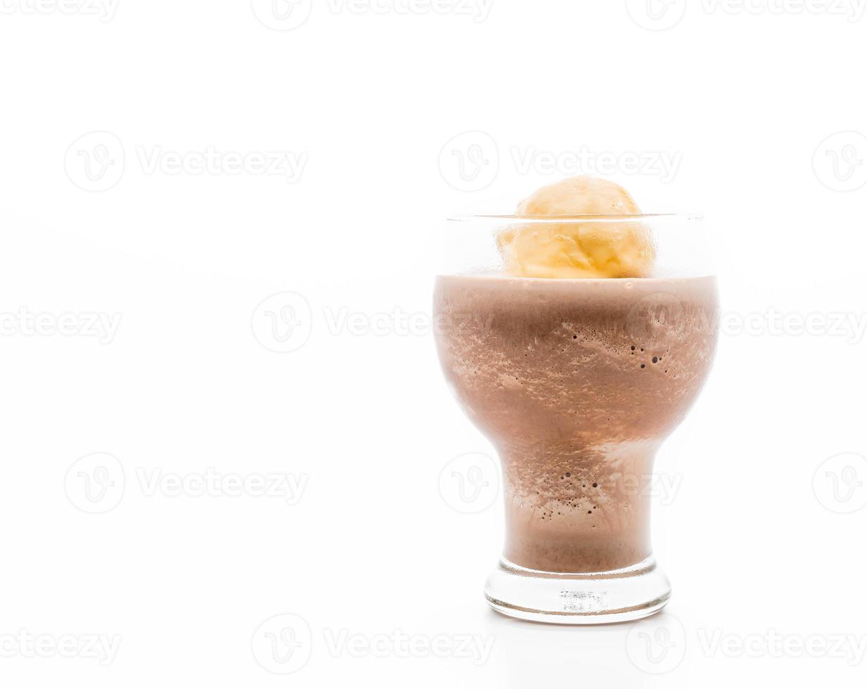 frapê de chocolate com sorvete de baunilha por cima foto