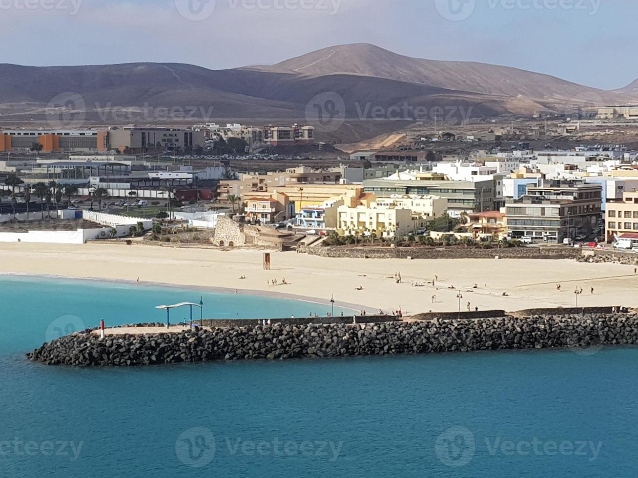 puerto del rosario da perspectiva do terminal de cruzeiros foto