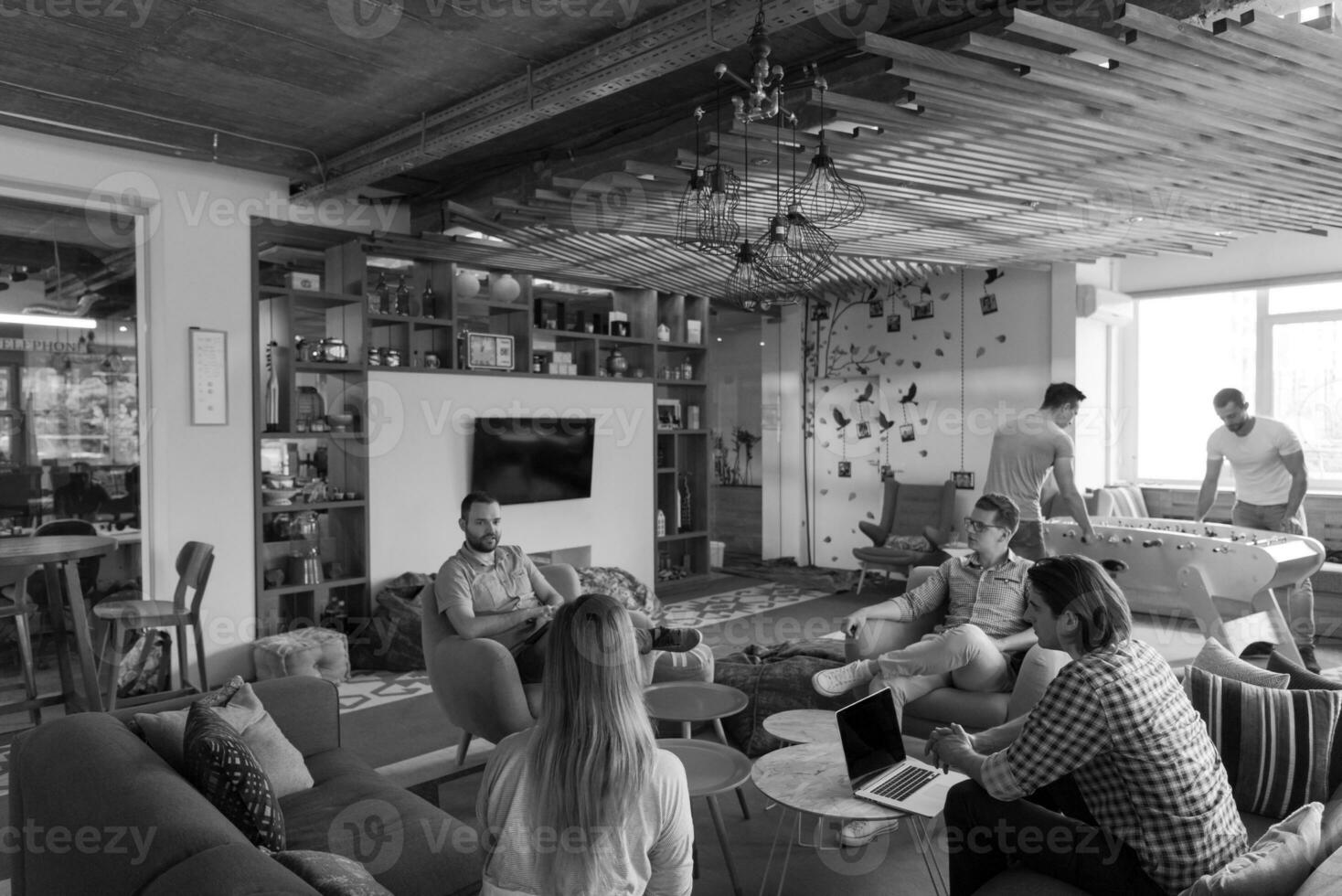 reunião de equipe e brainstorming foto