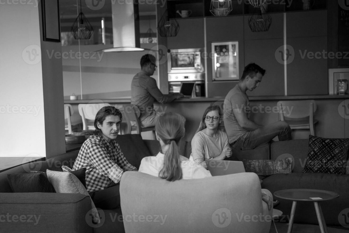 reunião de equipe e brainstorming foto