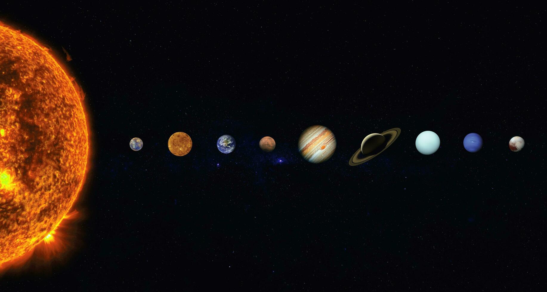 sistema solar. elementos desta imagem fornecidos pela nasa foto