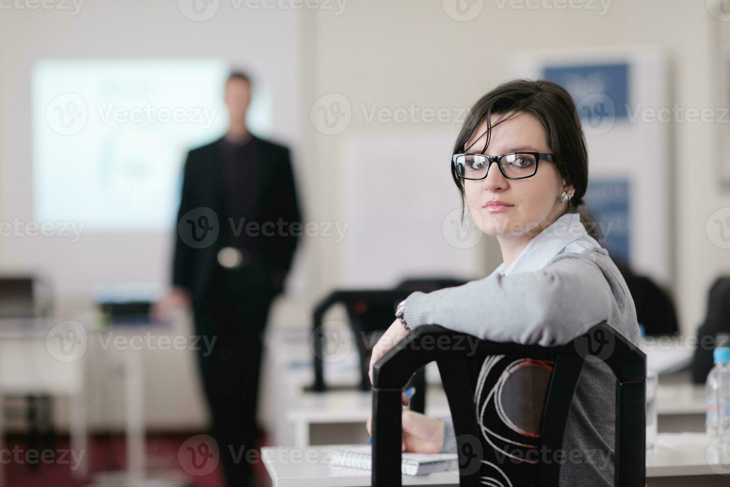 grupo de empresários no seminário foto