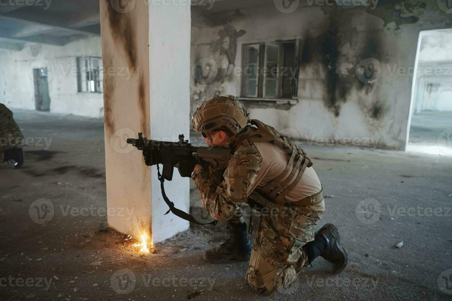 tropas militares em ação ambiente urbano foto