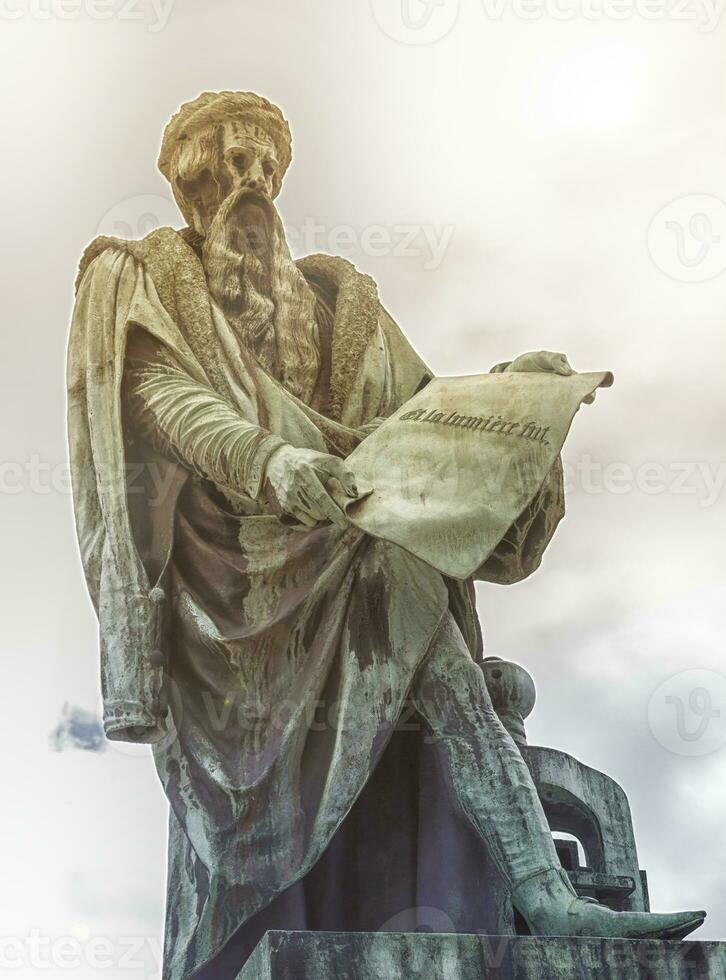 johannes Gutenberg estátua, Estrasburgo, França foto