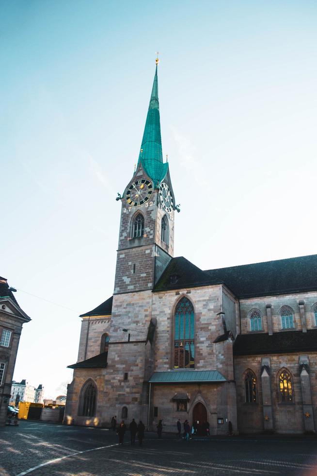 igreja de fraumunster em zurique, suíça, europa foto