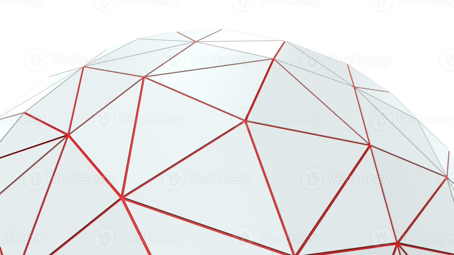 abstrato triangular formas construindo uma semi-esfera foto