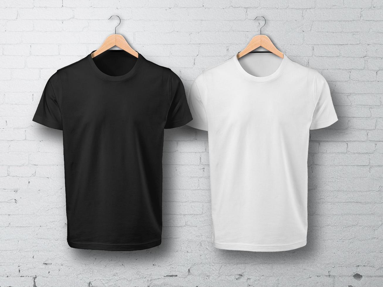 maquete de camiseta preta e branca foto