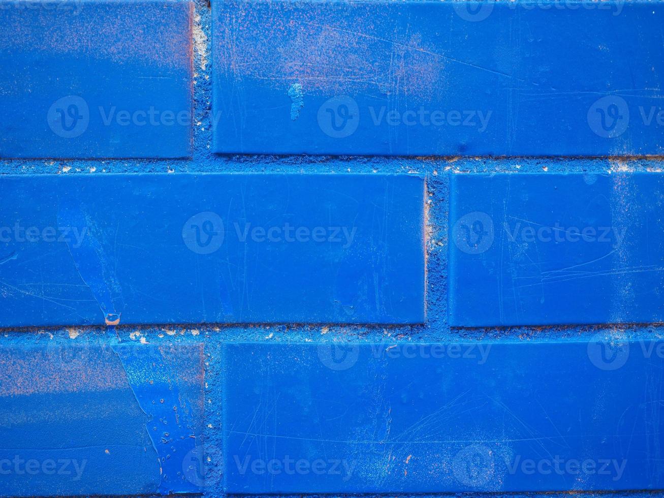 fundo de parede de tijolo azul foto