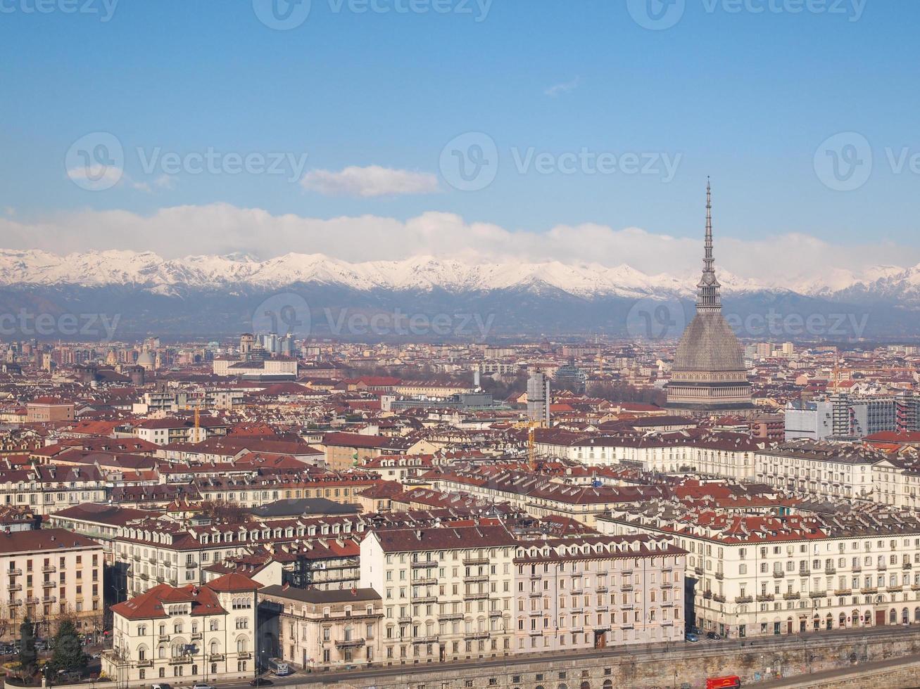 vista aérea de turin foto