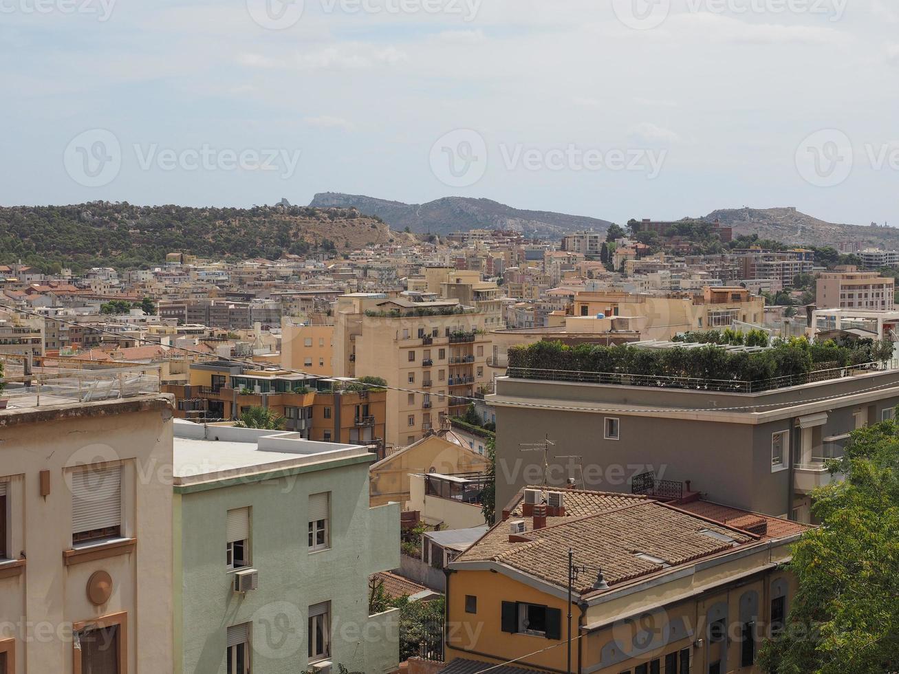 vista aérea de cagliari foto