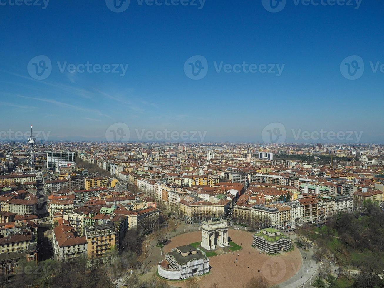 vista aérea de Milão foto