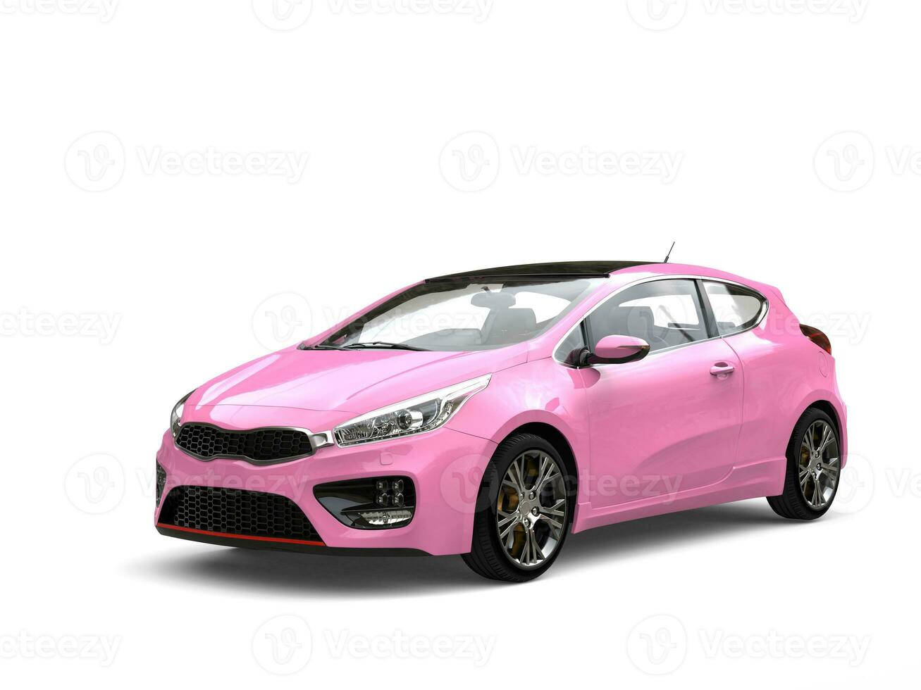 doce Rosa moderno compactar elétrico carro - beleza tiro foto