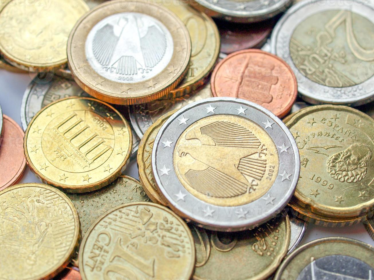 moedas de euro, união europeia foto