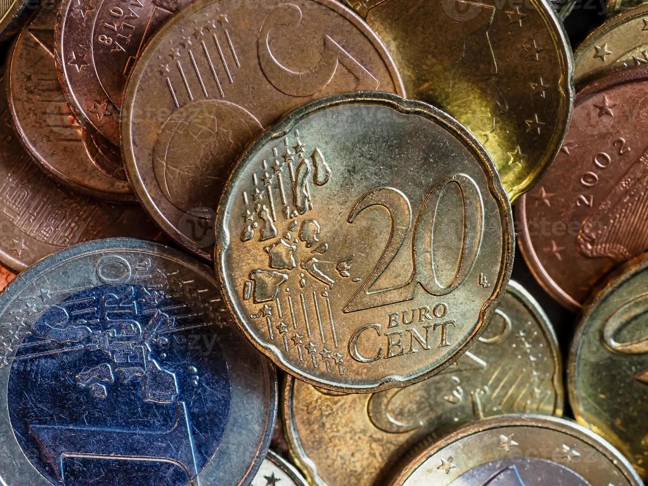 moedas de euro, união europeia foto