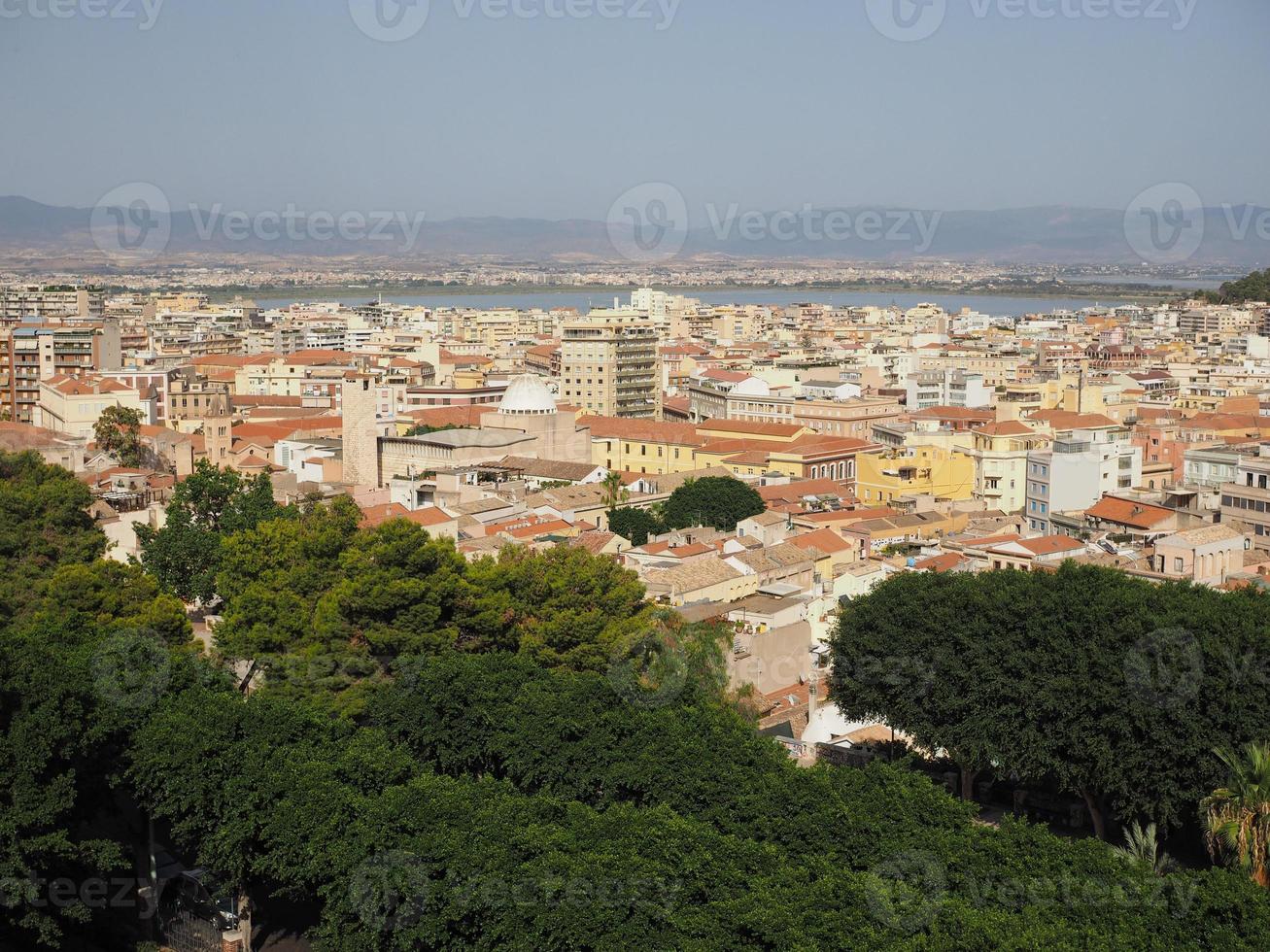 vista aérea de cagliari foto