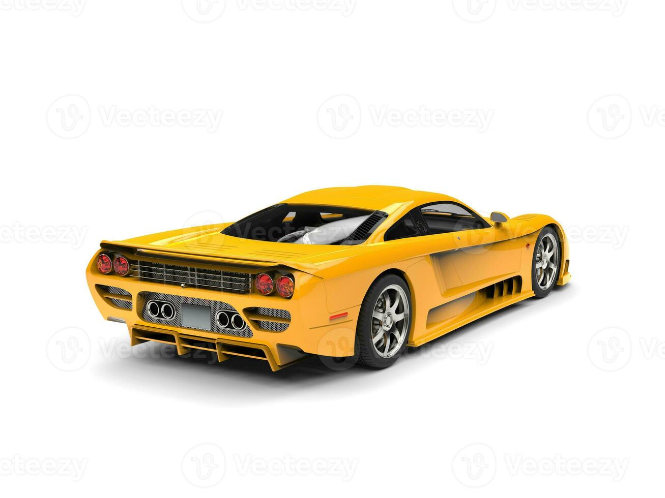 lindo amarelo moderno super raça carro - rabo Visão foto