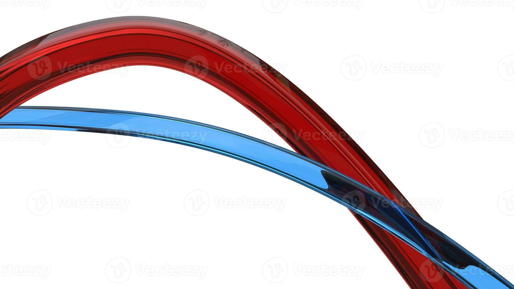 abstrato Claro azul e vermelho vidro formas foto
