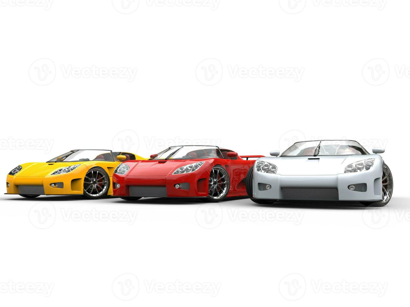 branco, vermelho e amarelo carros esportivos foto