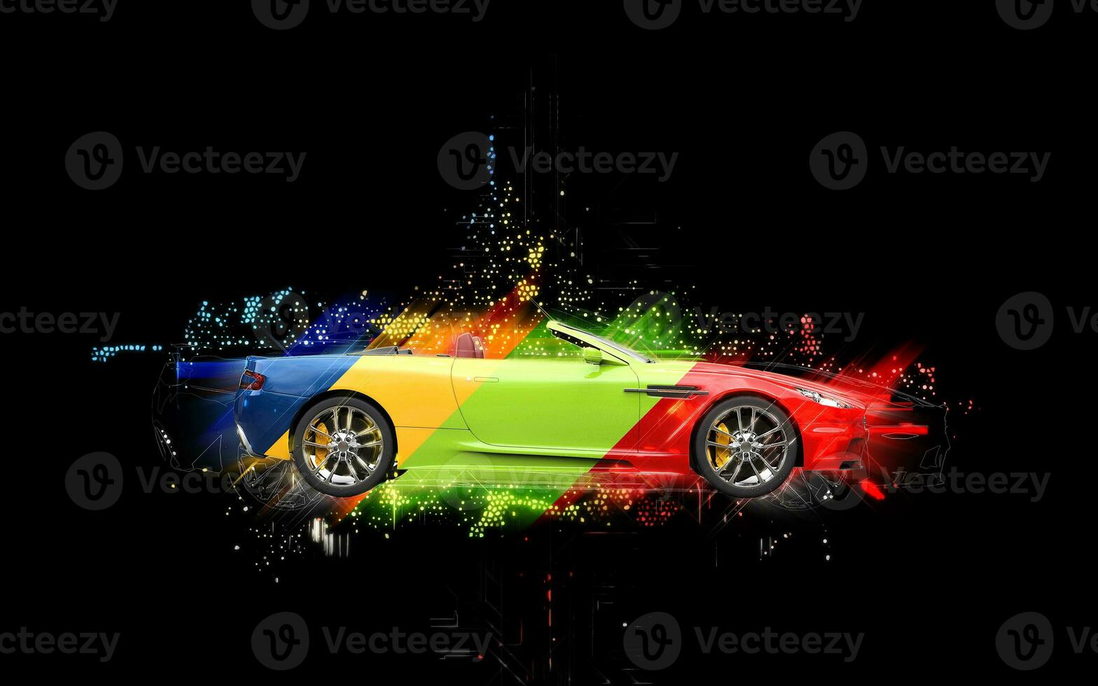 colorida Esportes carro - abstrato ilustração foto