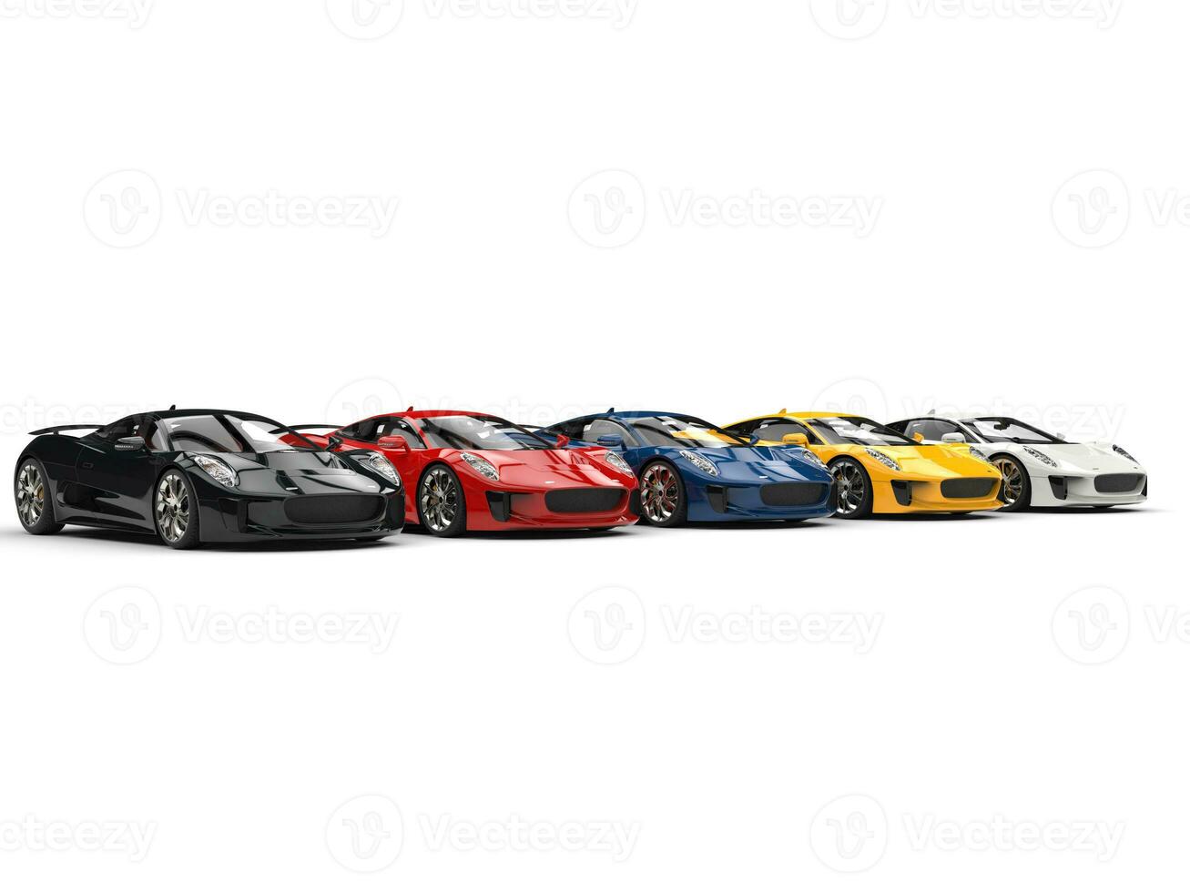 linha do moderno Esportes carros dentro vários cores foto