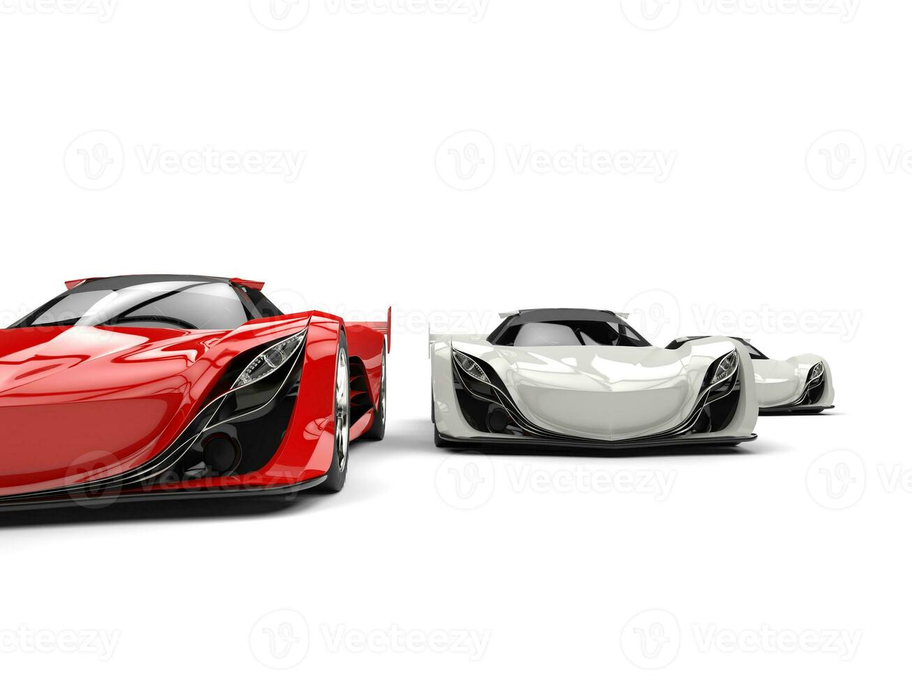 carmesim vermelho e branco futurista conceito Esportes carros - cortar tiro foto