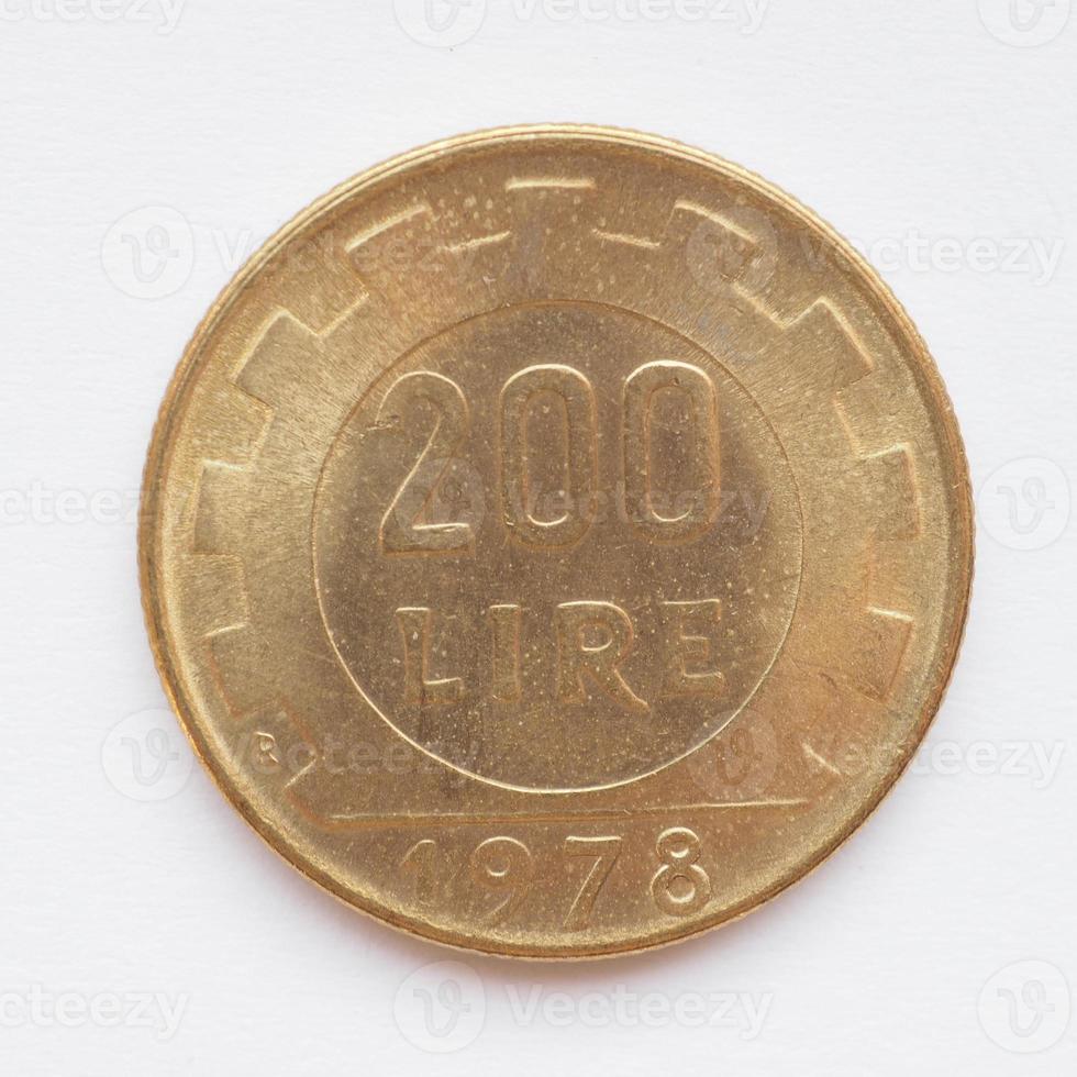moeda lira italiana foto