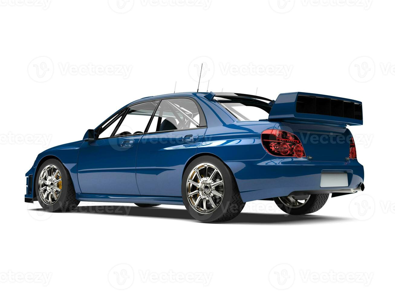 Sombrio imperial azul moderno excursão raça carro - luz traseira Visão foto