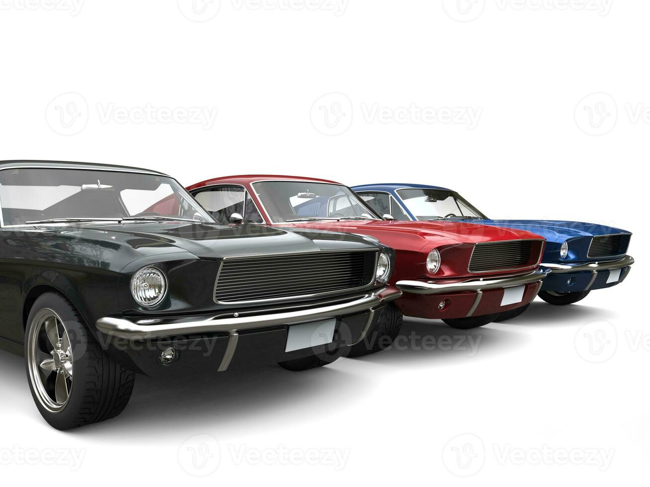 lindo restaurado vintage americano músculo carros foto