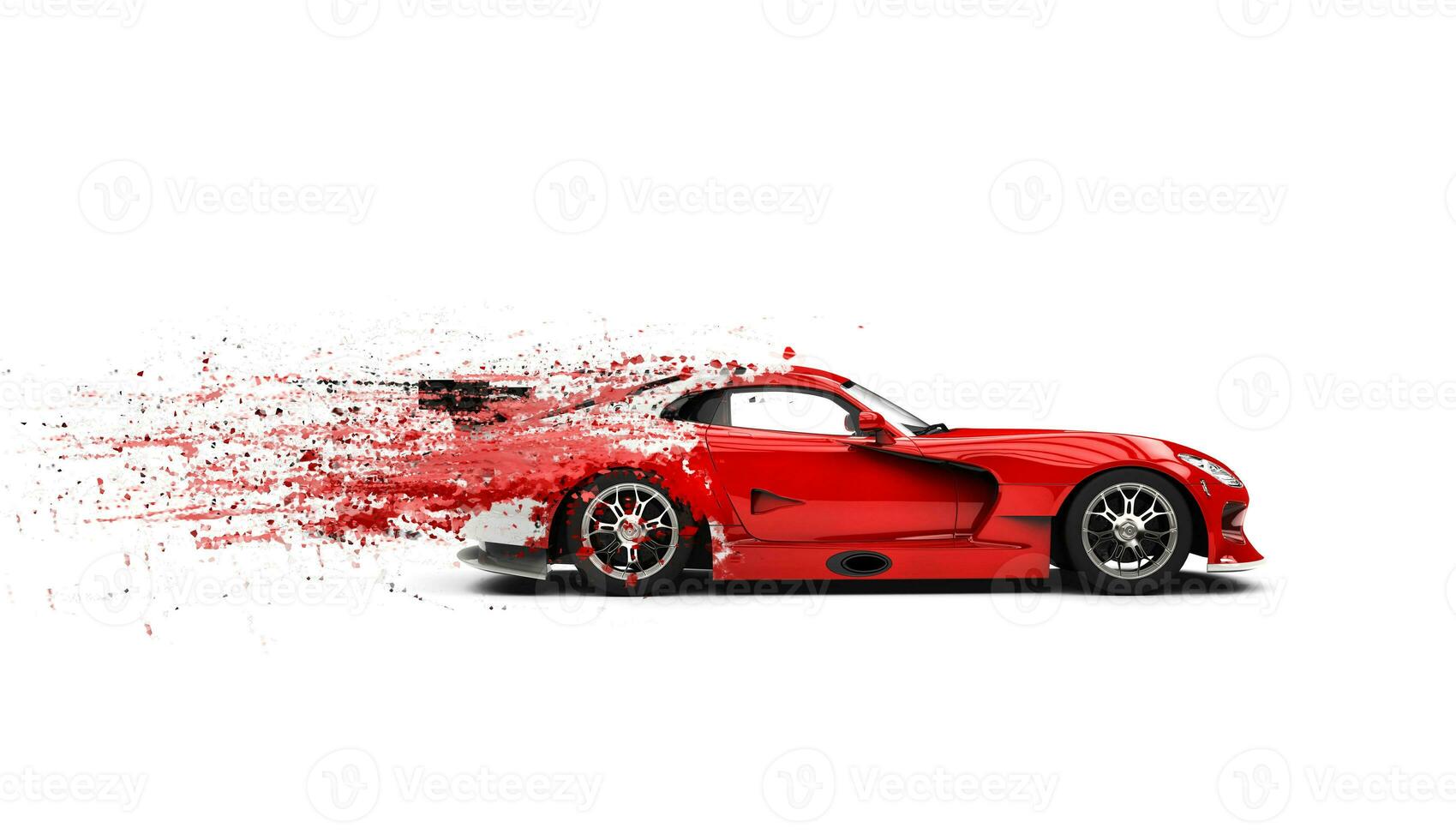 vermelho super carro - pintura vôo trilhas foto