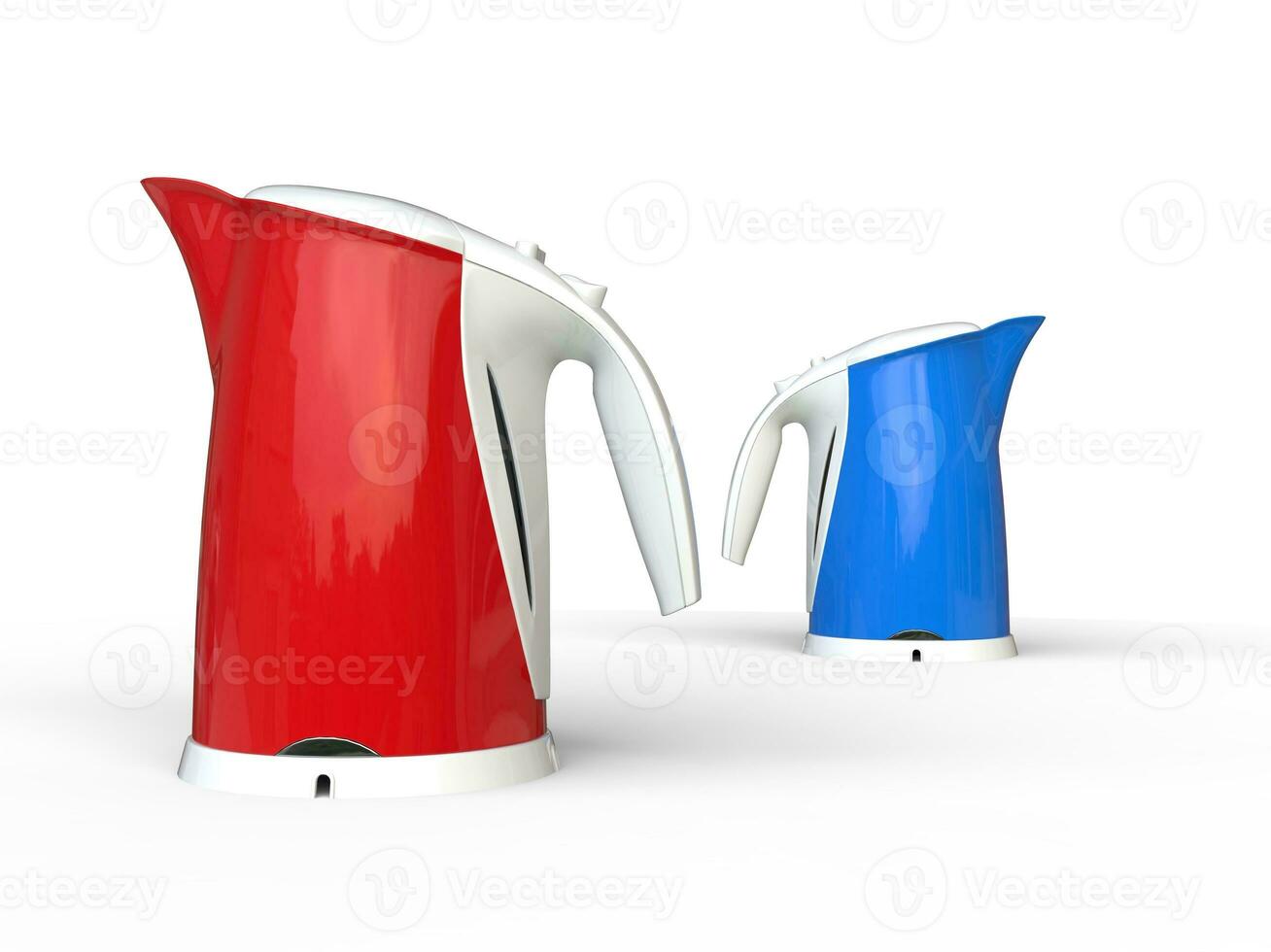 vermelho e azul moderno chaleiras foto