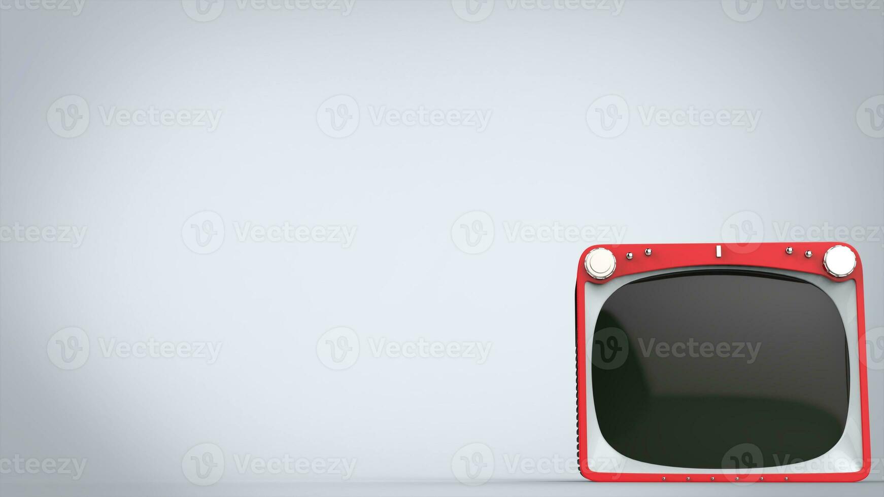 brilhante vermelho retro estilo televisão conjunto foto