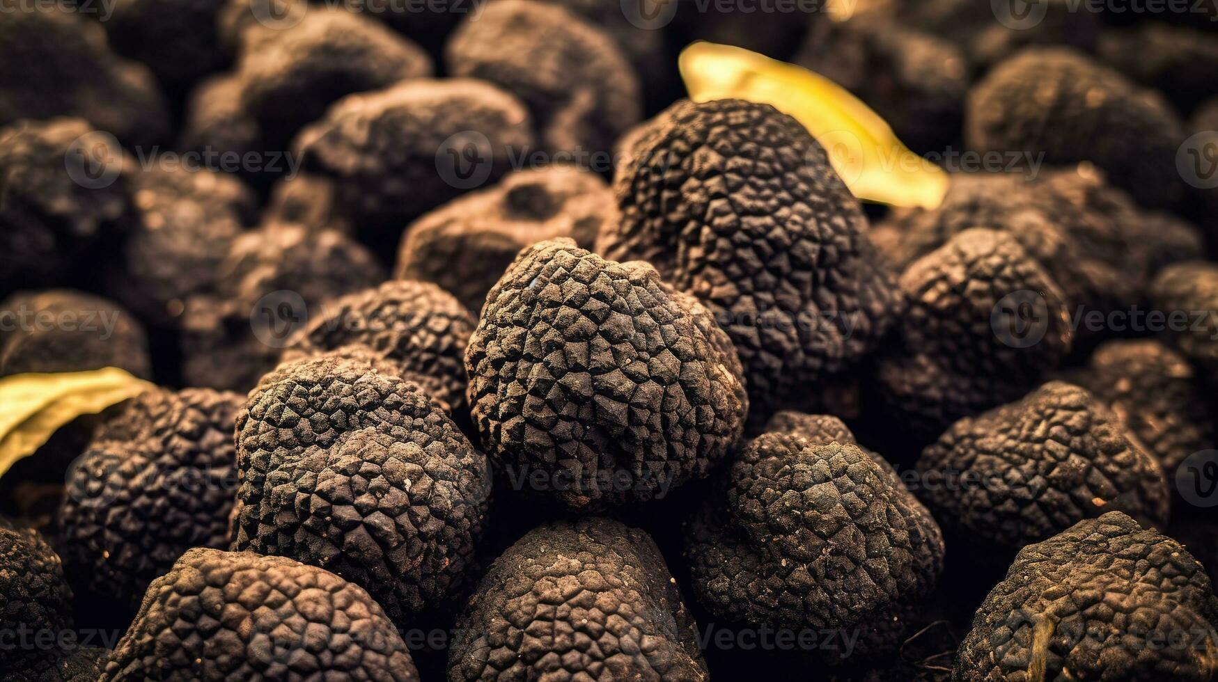 realista foto do uma grupo do Preto Brigadeiro. topo Visão legumes cenário. ai gerado