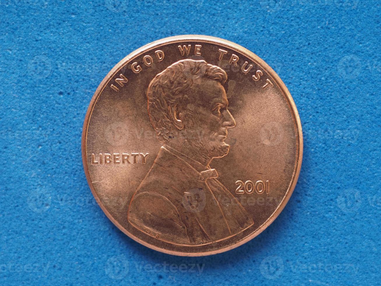 Moeda de 1 cent, estados unidos foto