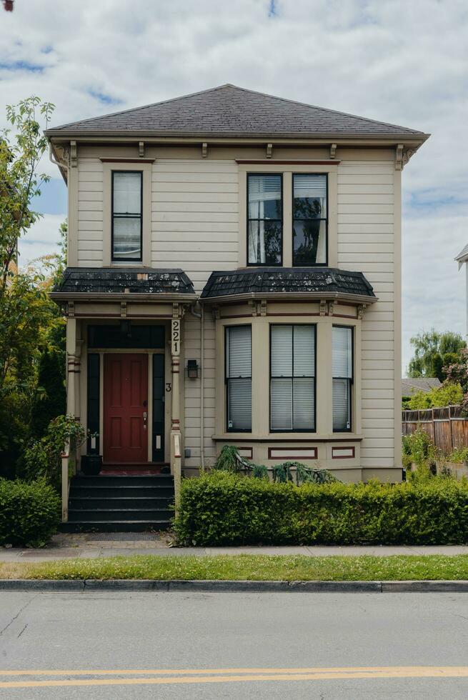 vitória, Canadá - jul 8, 2022 - típica canadense casa em a Vancouver ilha foto