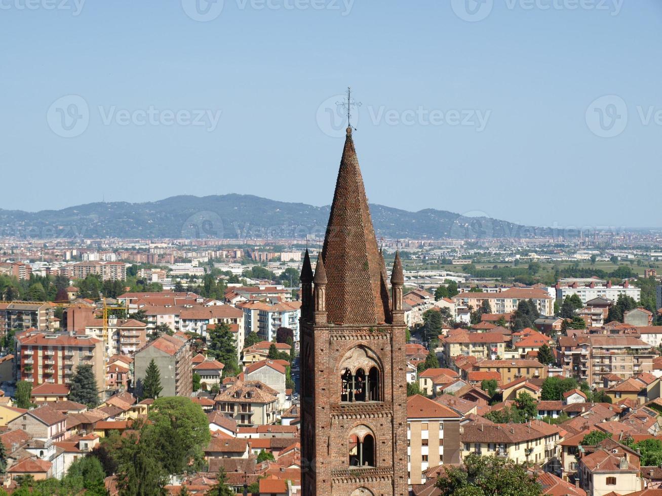 panorama turin visto das colinas de rivoli foto