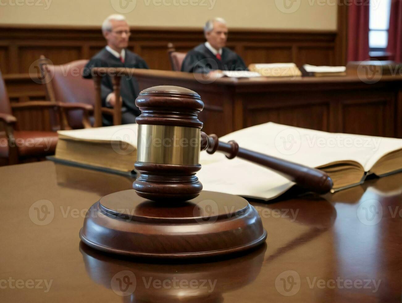 uma juízes dado dentro uma tribunal. ai gerado foto