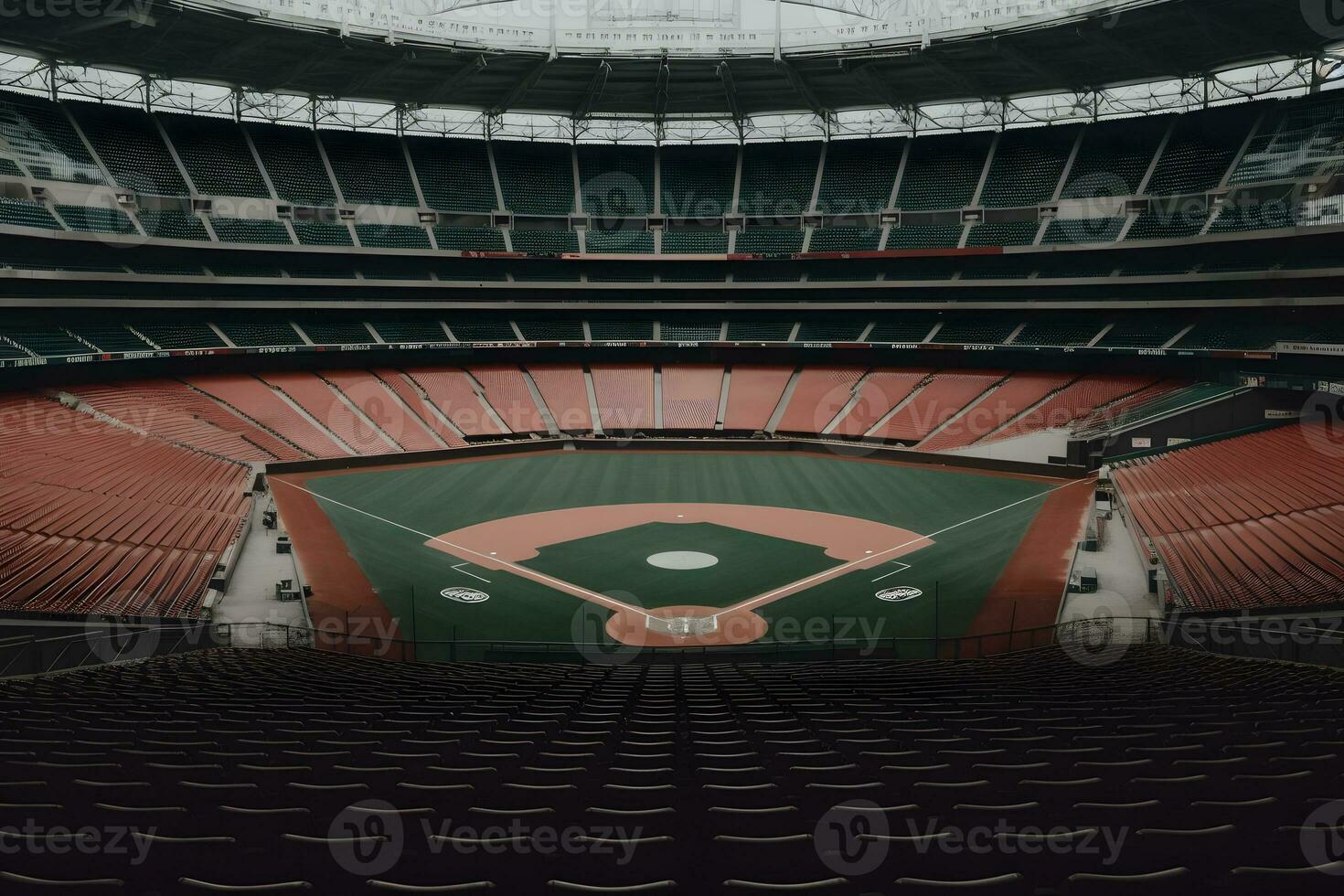 profissional beisebol grande arena. neural rede ai gerado foto