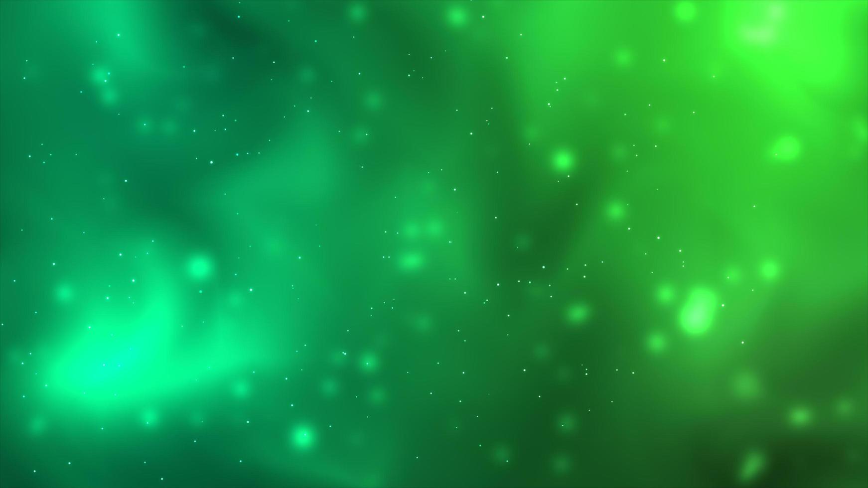 fundo de partículas flutuantes de espaço verde foto