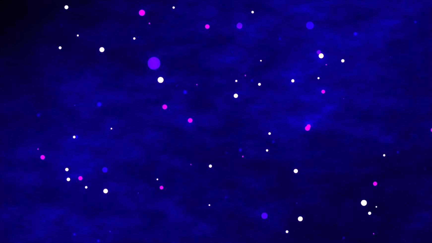 fundo de partículas flutuantes de espaço azul foto