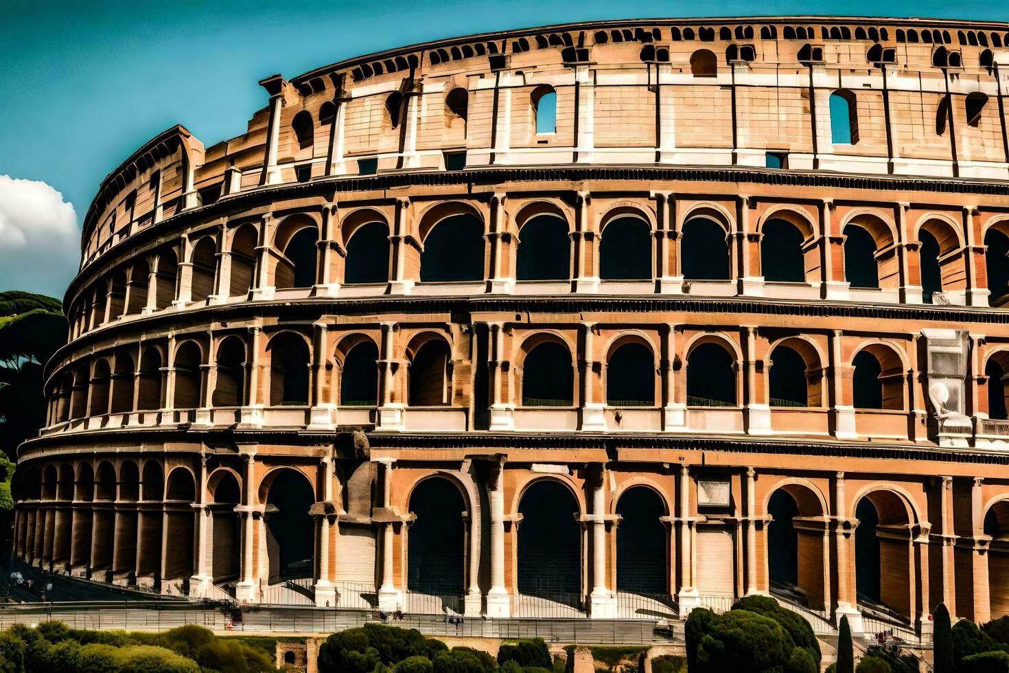 a Coliseu dentro Roma, Itália. gerado por IA foto