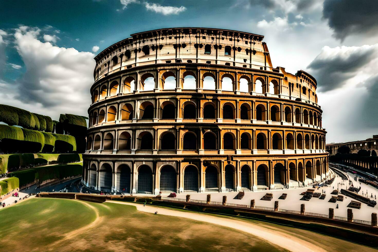 a Coliseu dentro Roma, Itália. gerado por IA foto